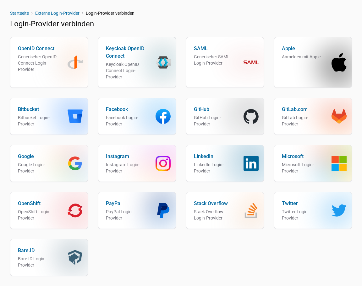 Login-Provider Galerie